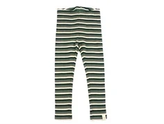 Petit Piao emerald green multi stribede leggings modal